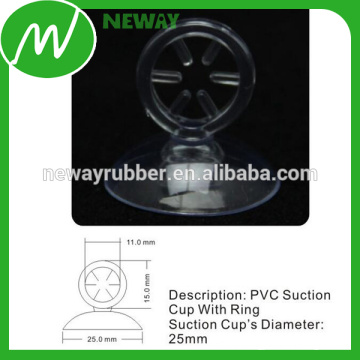 High Clear Industrial 25mm Suction Cup avec anneau